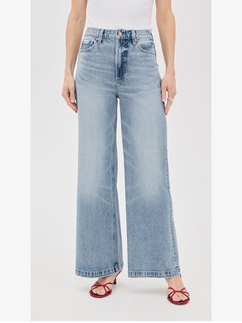 Light Blue Wide-Leg High-Rise Jeans size 7-28 NWT